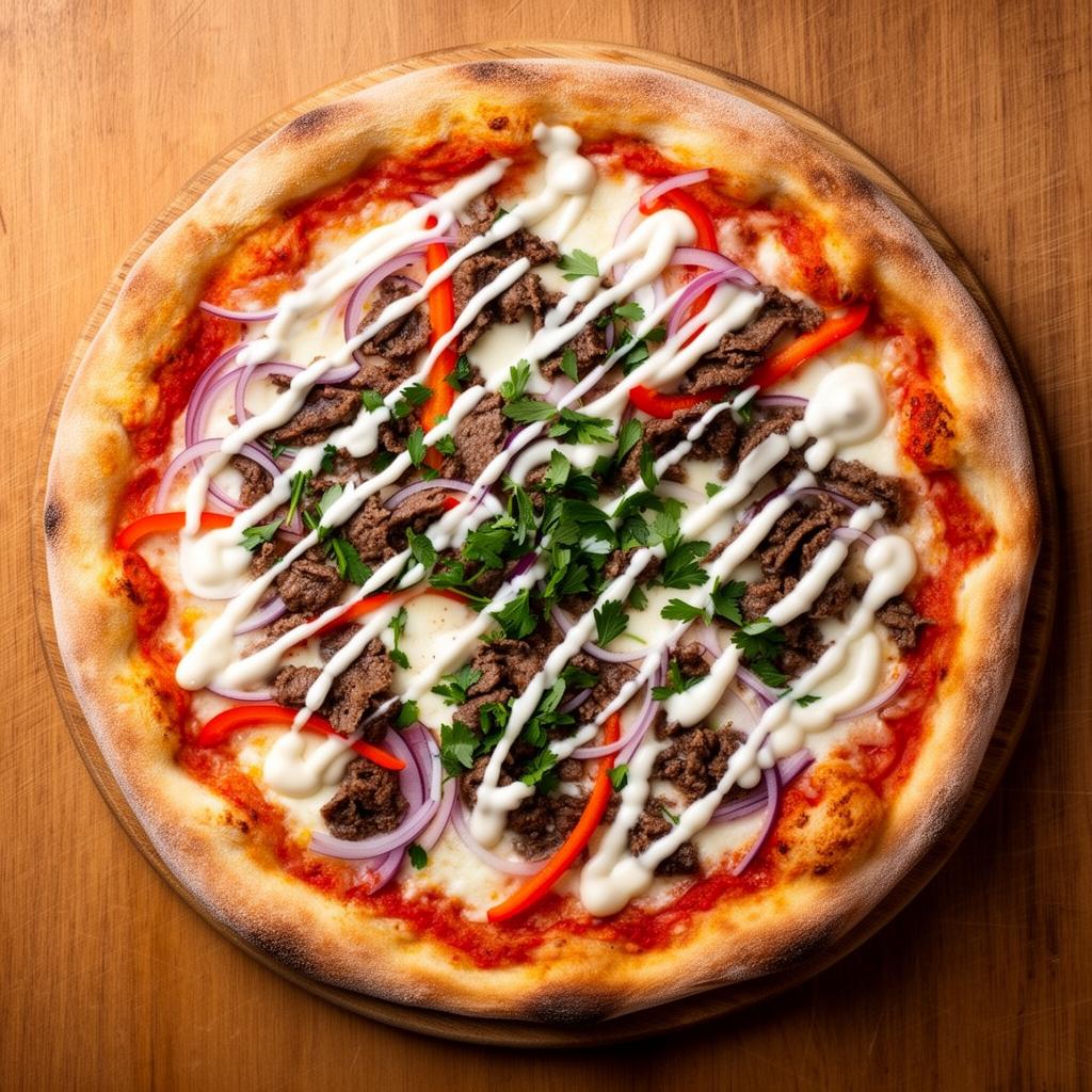 Kebab Pizza, signature halal pizza in Morley